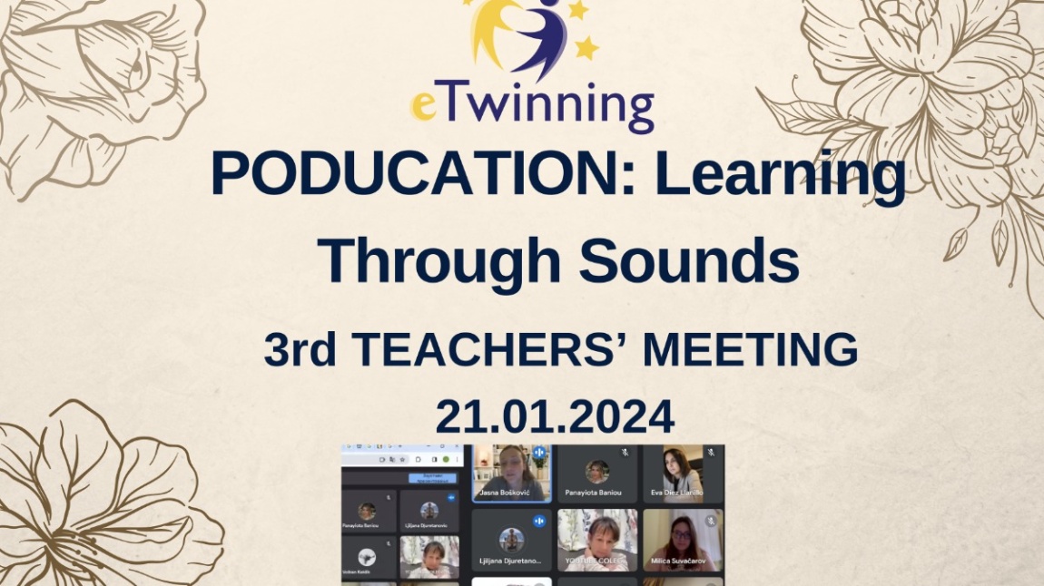 E TWINNING - Poducation: Learning through Sounds -  Projemizin aylık etkinlik planlamarını düzenli olarak toplantılar yaparak belirliyoruz.